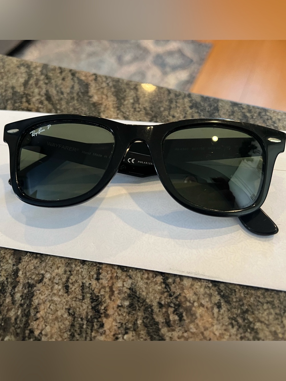Ray-Ban RB4340 Polarized Sunglasses 601/58 AS-IS Repair